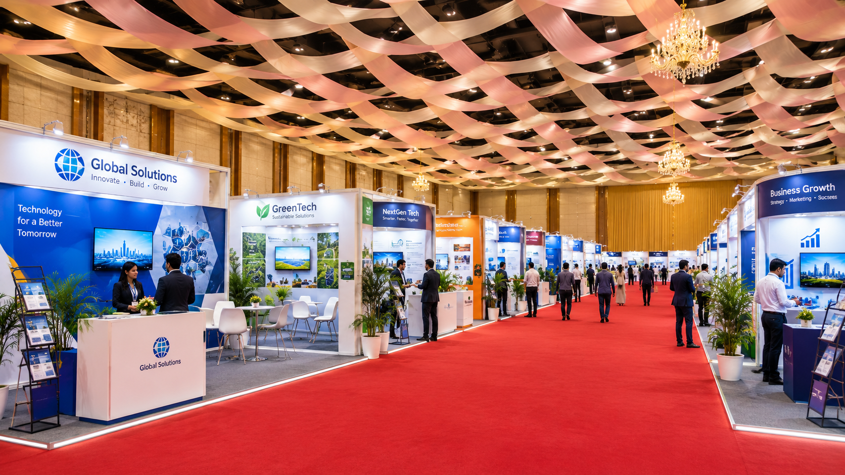 Exhibition venue and event setup at Brundavan Convention